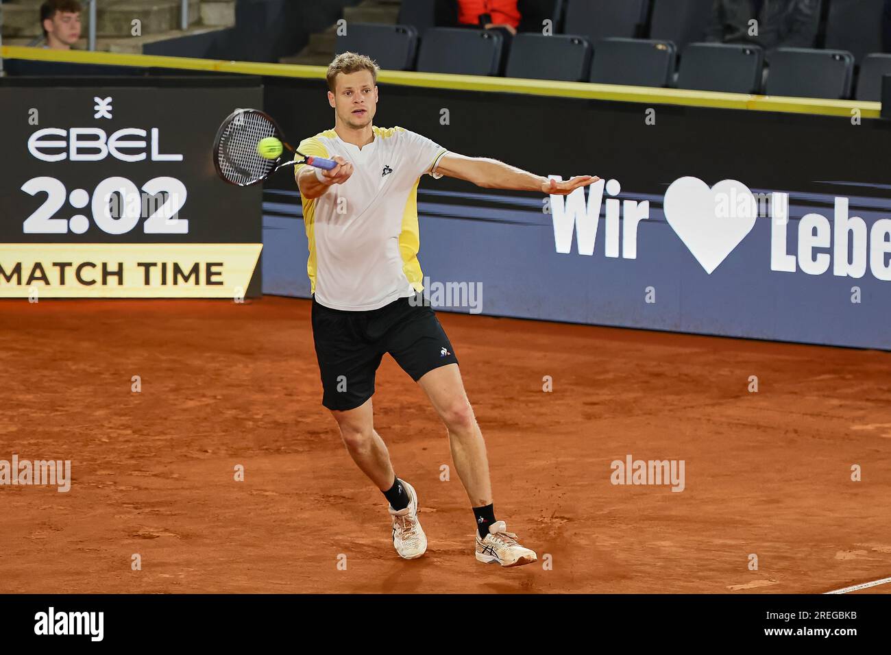 Hambourg, Hambourg, Allemagne. 27 juillet 2023. Yannick Hanfmann (GER) - HAMBURG EUROPEAN OPEN - Hamburg - Homme tennis, ATP500, 27.7,2023, Hamburg (tennis am Rothenbaum), Germany, Foto : Mathias Schulz (image de crédit : © Mathias Schulz/ZUMA Press Wire) À USAGE ÉDITORIAL UNIQUEMENT! Non destiné à UN USAGE commercial ! Banque D'Images