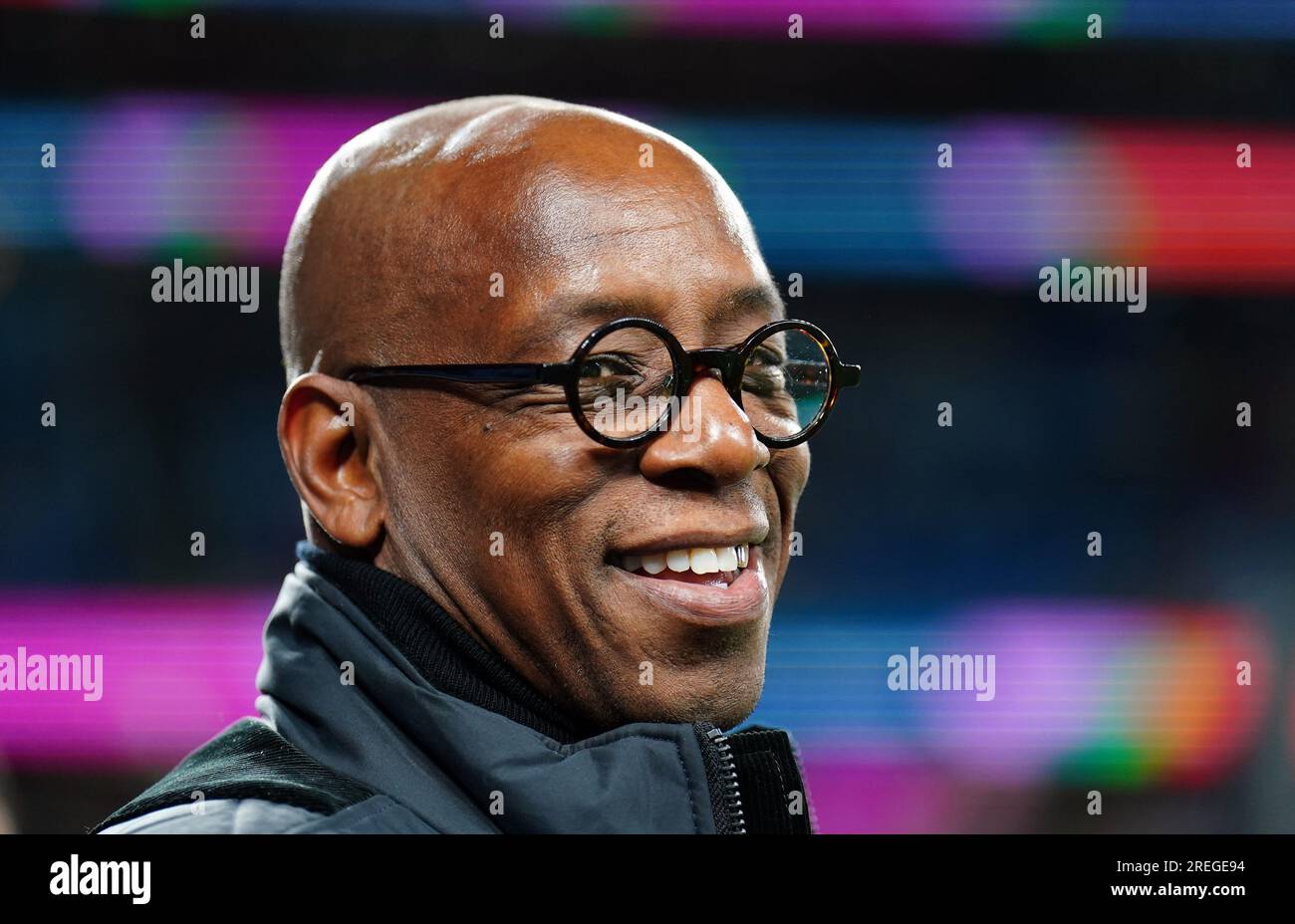 TV Pundit et ancien joueur, Ian Wright, lors de la coupe du monde féminine de la FIFA 2023, match du groupe D au stade de football de Sydney à Moore Park, en Australie. Date de la photo : Vendredi 28 juillet 2023. Banque D'Images