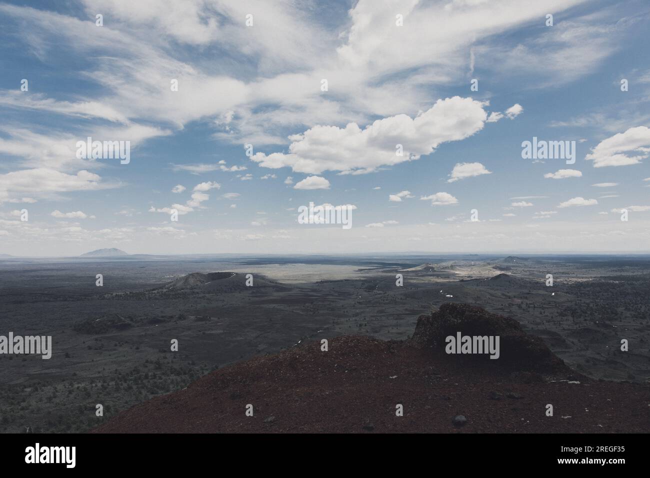 vue depuis le sommet d'un volcan de la plaine de la rivière snake dans l'idaho Banque D'Images