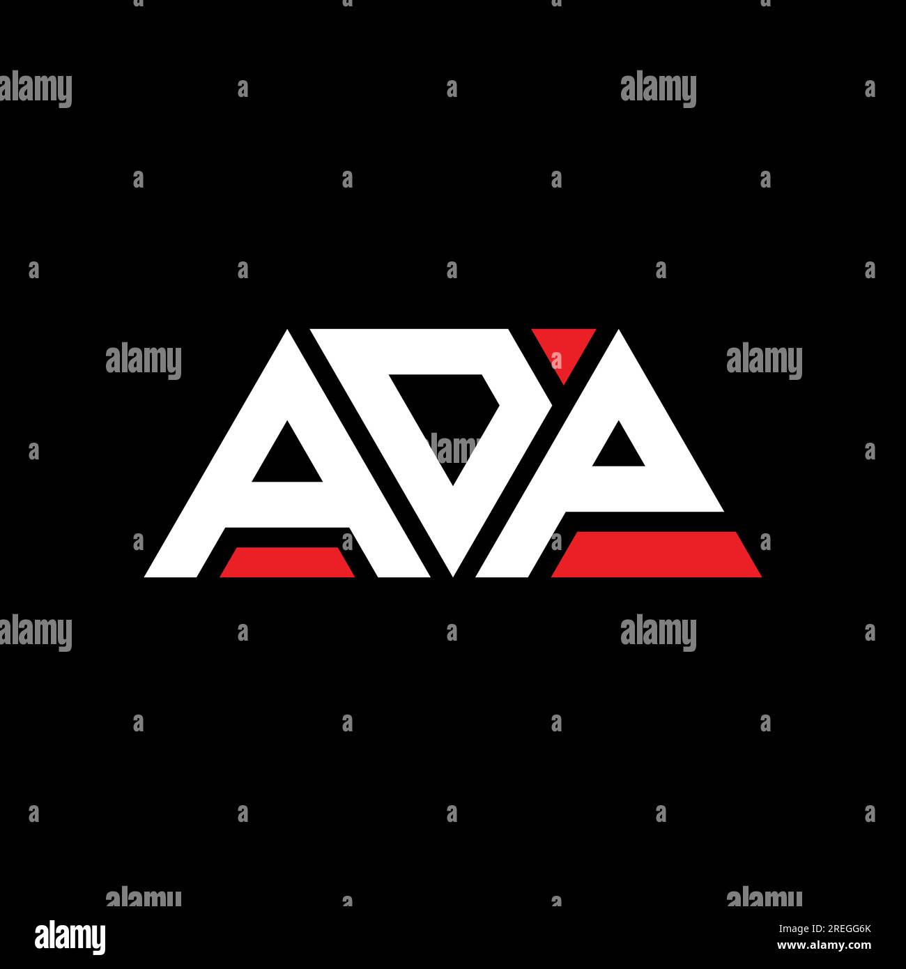 Logo lettre triangle ADP avec forme de triangle. Monogramme de logo ...