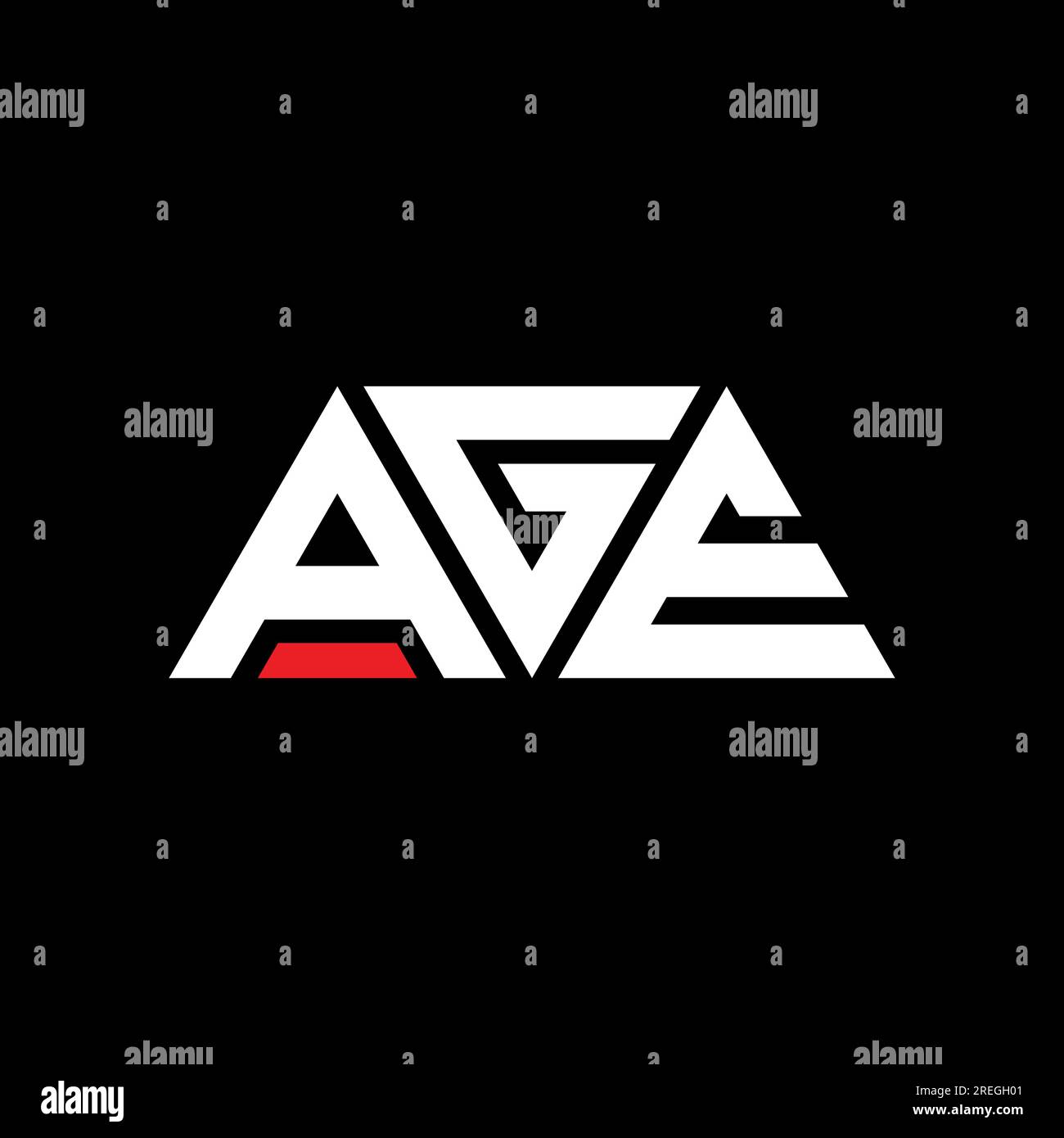 Logo de lettre triangle D'ÂGE avec forme de triangle. Monogramme de logo triangle D'ÂGE. Modèle de logo vecteur triangle D'ÂGE avec la couleur rouge. AGE triangul Illustration de Vecteur