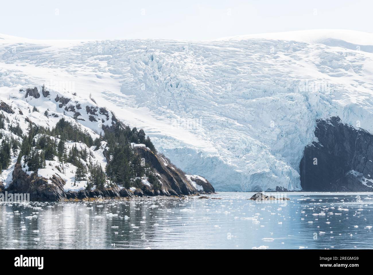 Blackstone Tidewater Glacier dans la baie de Blackstone, Alaska, États-Unis Banque D'Images