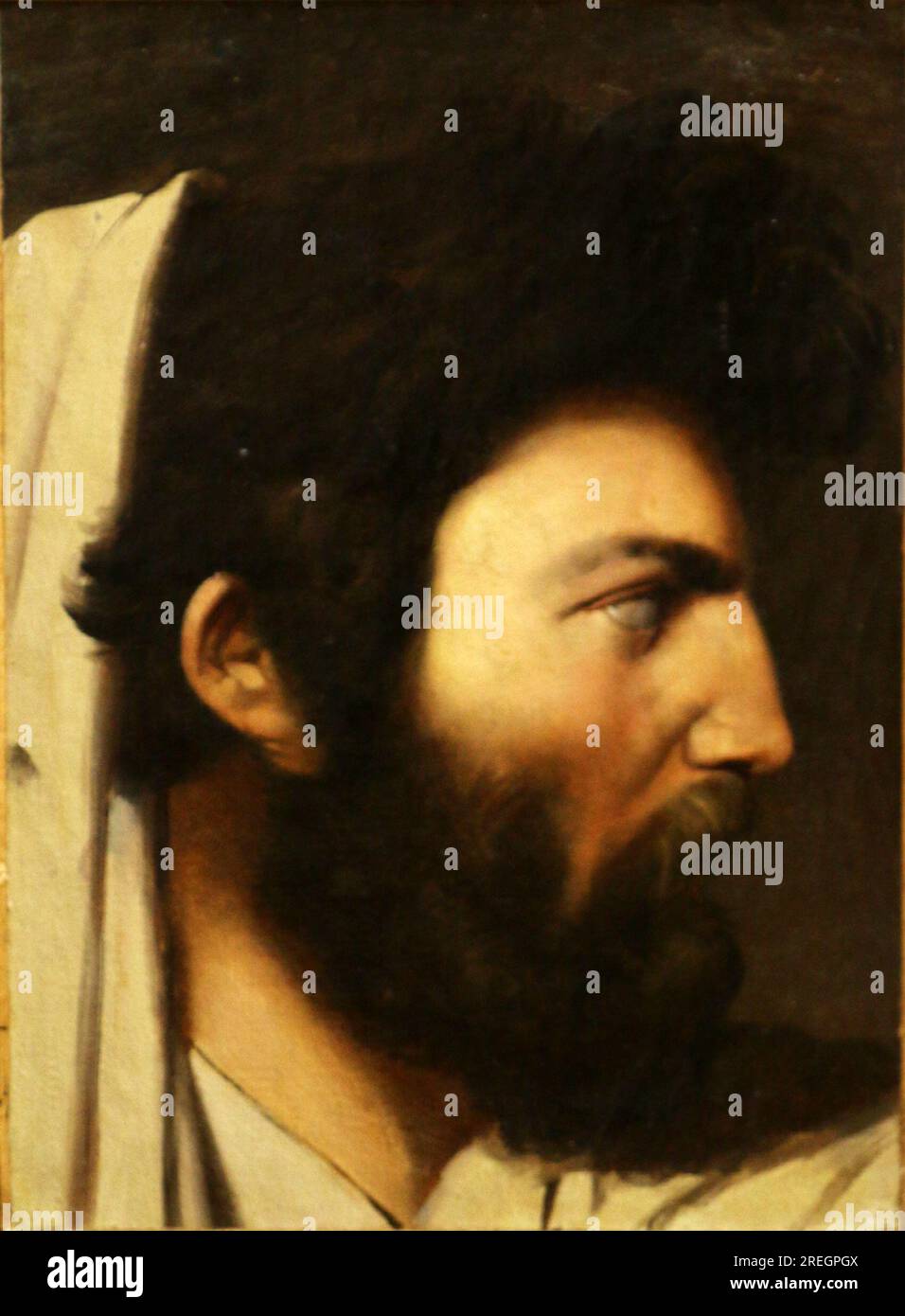 Étude d'homme de profil en vue de la composition de Jupiter et de Thétis de Jean Auguste Dominique Ingres Banque D'Images