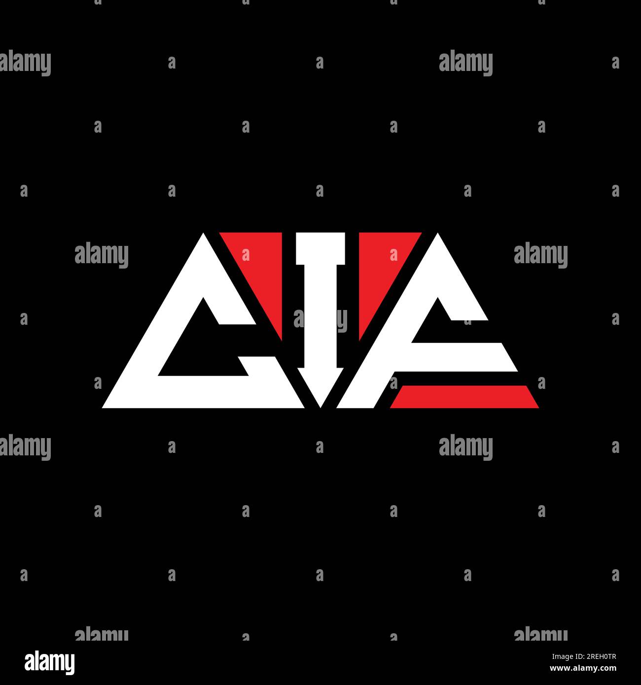 Conception de logo de lettre triangle CIF avec forme de triangle. Monogramme de conception de logo triangle CIF. Modèle de logo vecteur triangle CIF avec la couleur rouge. CIF triangul Illustration de Vecteur