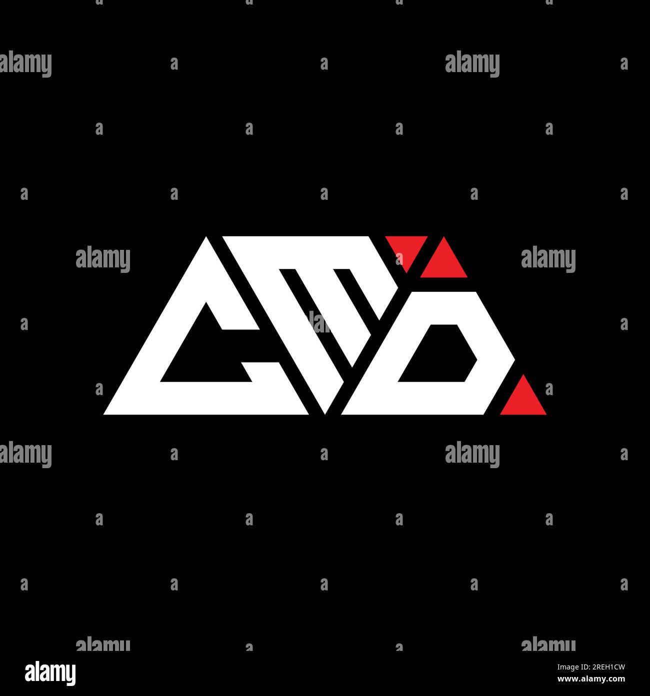 Design de logo de lettre triangle CMD avec forme de triangle. Monogramme de conception de logo triangle CMD. Modèle de logo vecteur triangle CMD avec la couleur rouge. CMD triangul Illustration de Vecteur