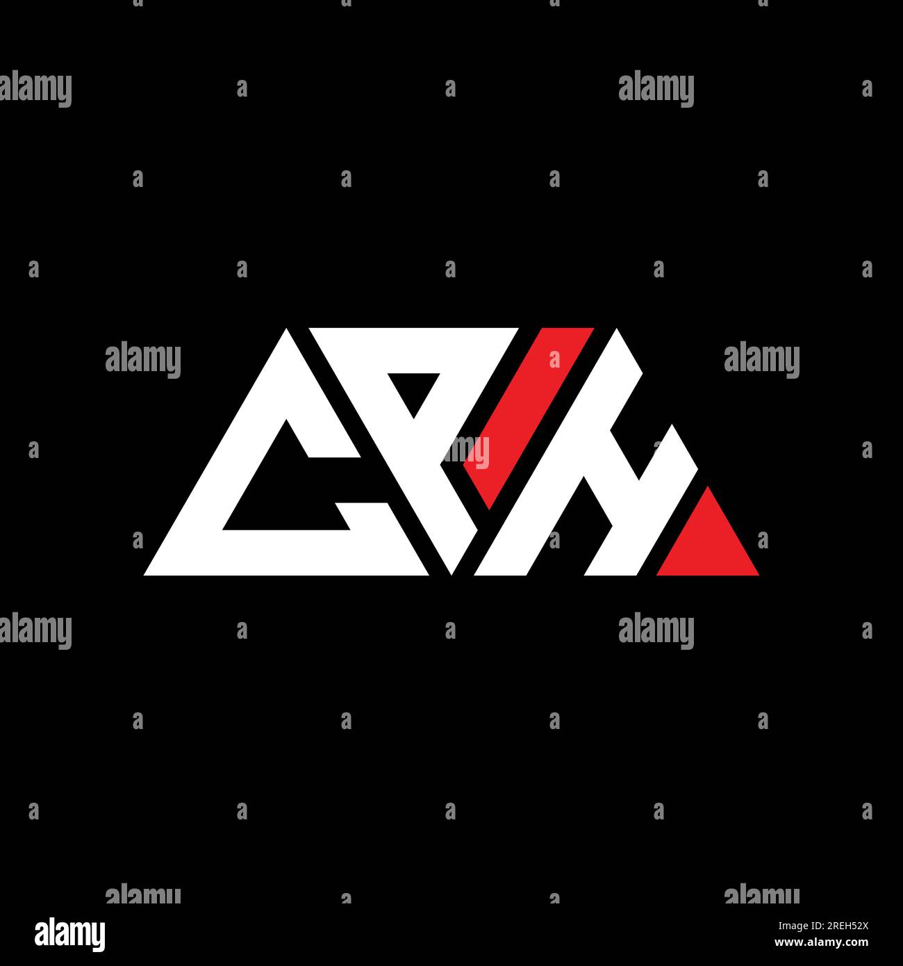 Logo de lettre triangle CPH avec forme de triangle. Monogramme de logo triangle CPH. Modèle de logo vecteur triangle CPH avec couleur rouge. CPH triangul Illustration de Vecteur