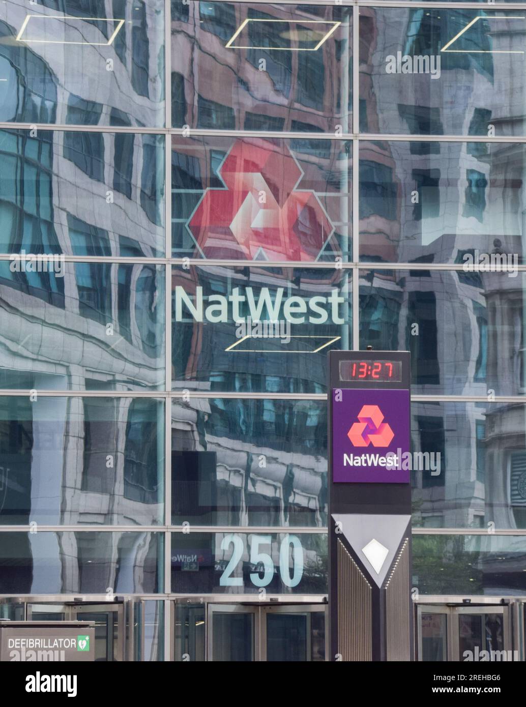 Londres, Royaume-Uni. 28 juillet 2023. Vue extérieure des bureaux de NatWest à Bishopsgate, City de Londres, alors que le président de NatWest, Howard Davies, annonce qu'il restera après la controverse Nigel Farage. Crédit : Vuk Valcic/Alamy Live News Banque D'Images