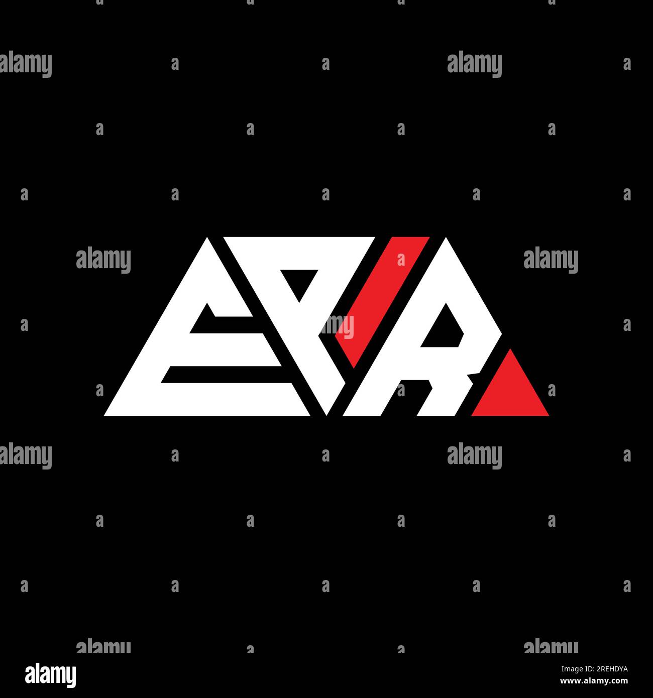 Logo triangulaire EPR en forme de triangle. Monogramme de logo triangle EPR. Modèle de logo vecteur triangle EPR avec couleur rouge. EPR triangul Illustration de Vecteur