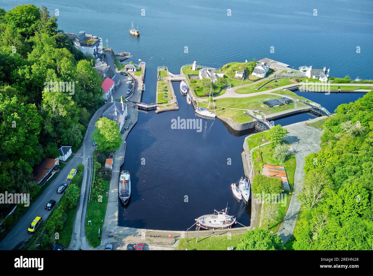 Crinan Canal Basin, Crinan Canal, Écosse Banque D'Images