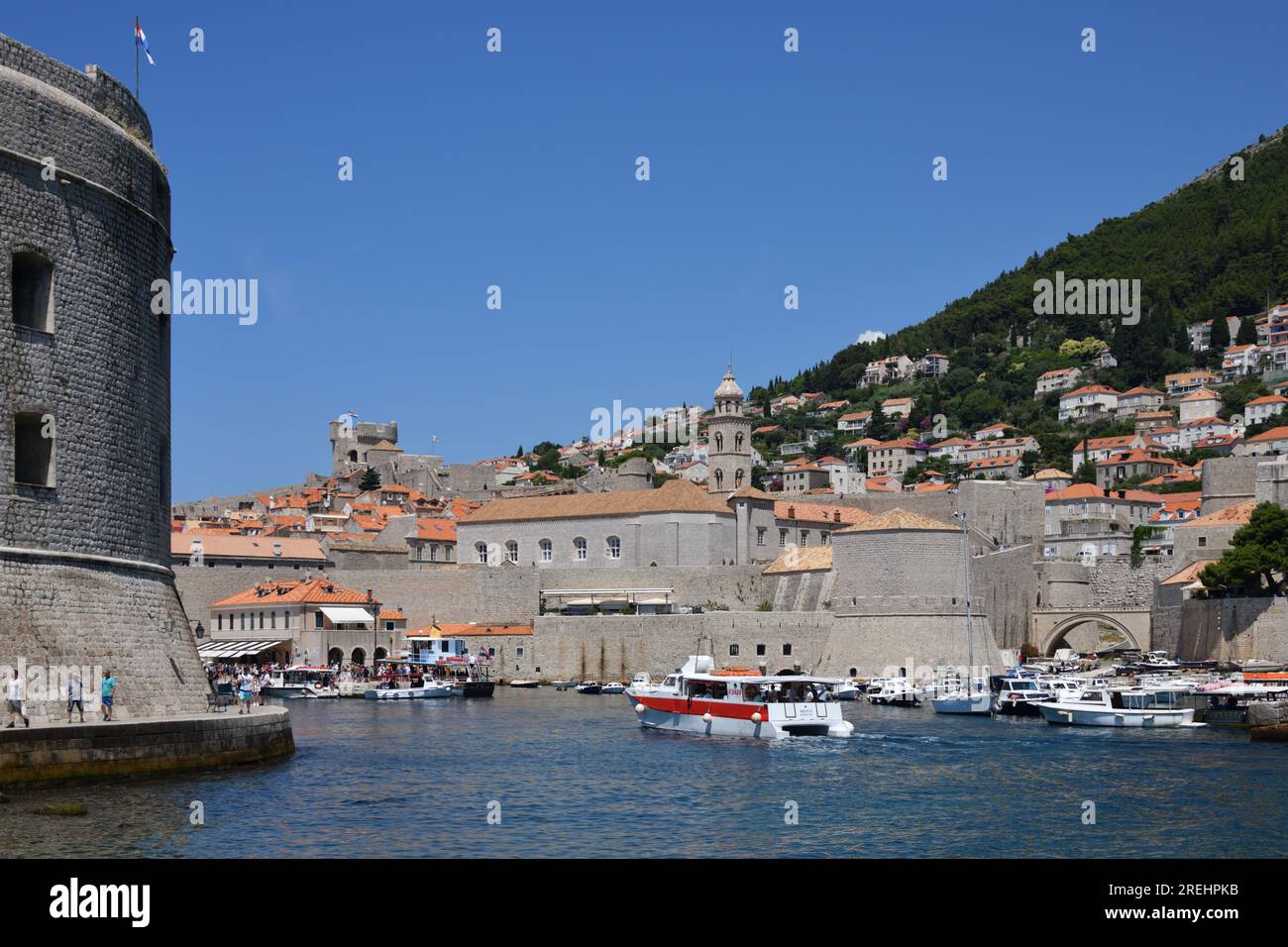Port du vieux port de Dubrovnik Banque D'Images