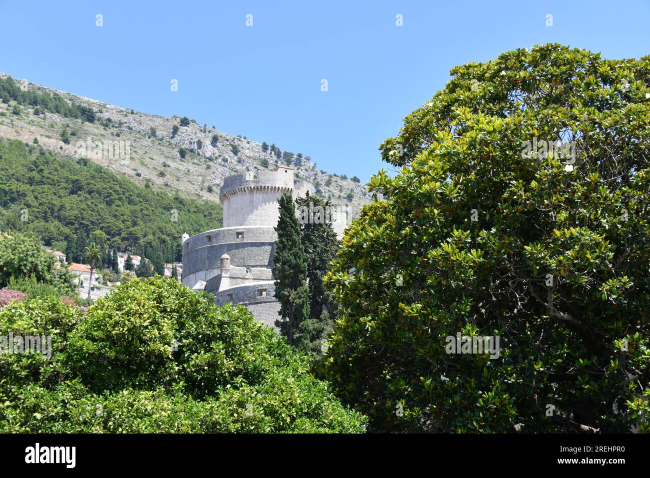 La tour gothique Minceta dans la vieille ville de Dubrovnik Banque D'Images