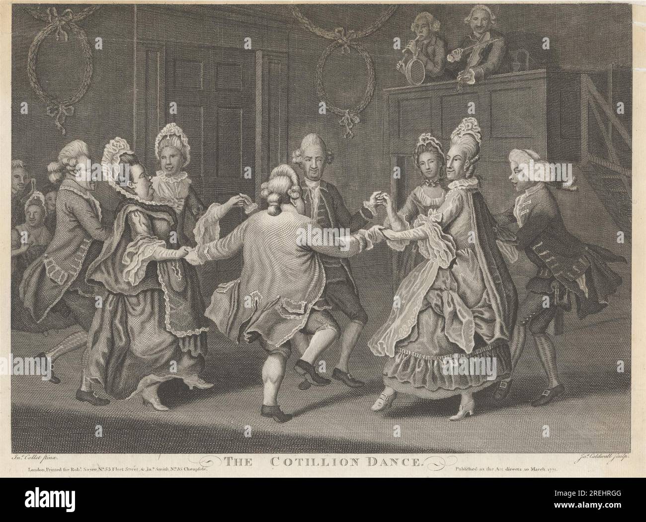 The Cotillion Dance 1771 de James Caldwall Banque D'Images