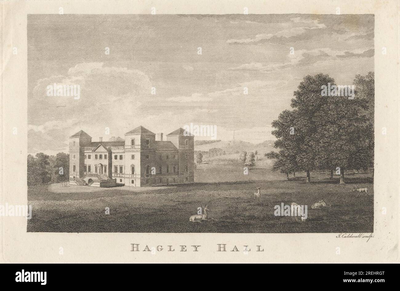 Hagley Hall de James Caldwall Banque D'Images