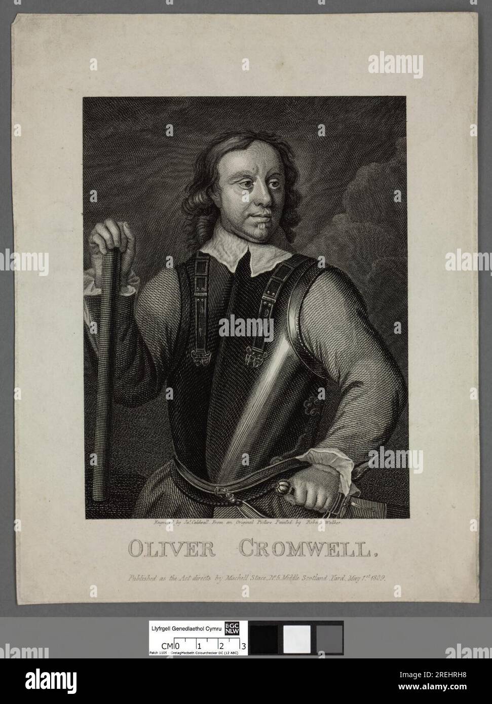Oliver Cromwell 1809 par James Caldwall Banque D'Images