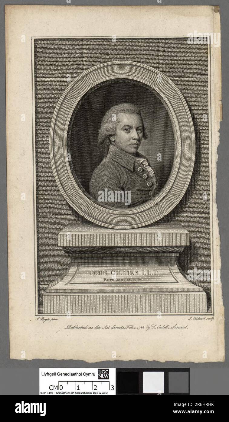 John Gillies LL.D., né Jany. 18 1747 1788 par James Caldwall Banque D'Images