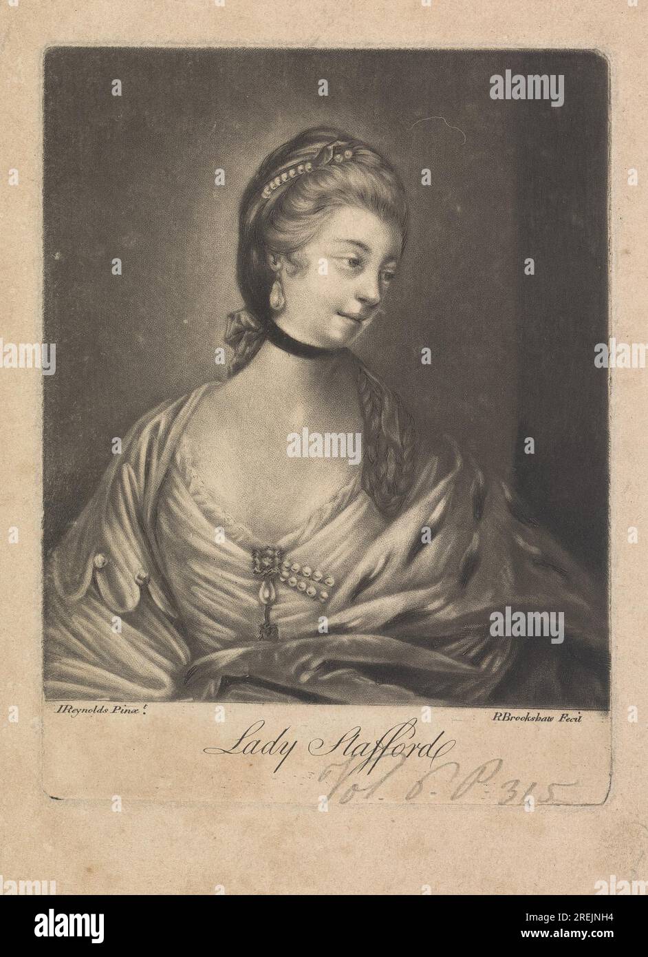 Lady Anne Wentworth, comtesse de Strafford par Richard Brookshaw Banque D'Images