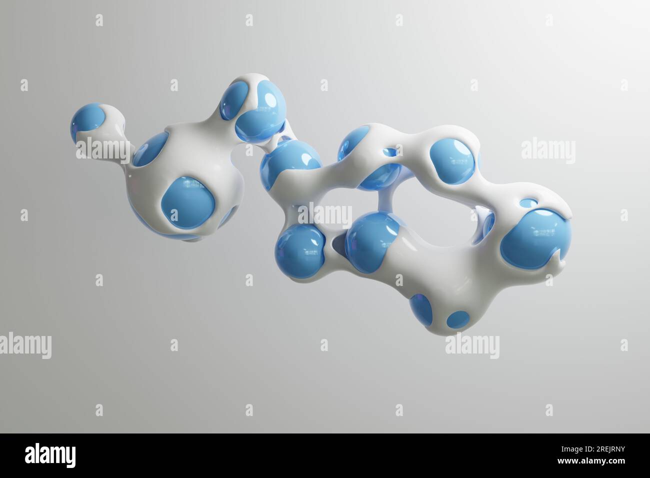 Conception de mouvement de rendu 3D abstrait, déformation de transition de boule de métasphère de bulle liquide, présentation d'entreprise d'animation de papier peint. Banque D'Images
