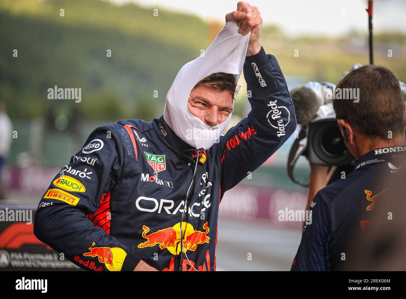 #01 Max Verstappen, (NED) Oracle Red Bull Racing, Honda lors du GP de Belgique, Spa-Francorchamps 27-30 juillet 2023 Championnat du monde de Formule 1 2023. Banque D'Images