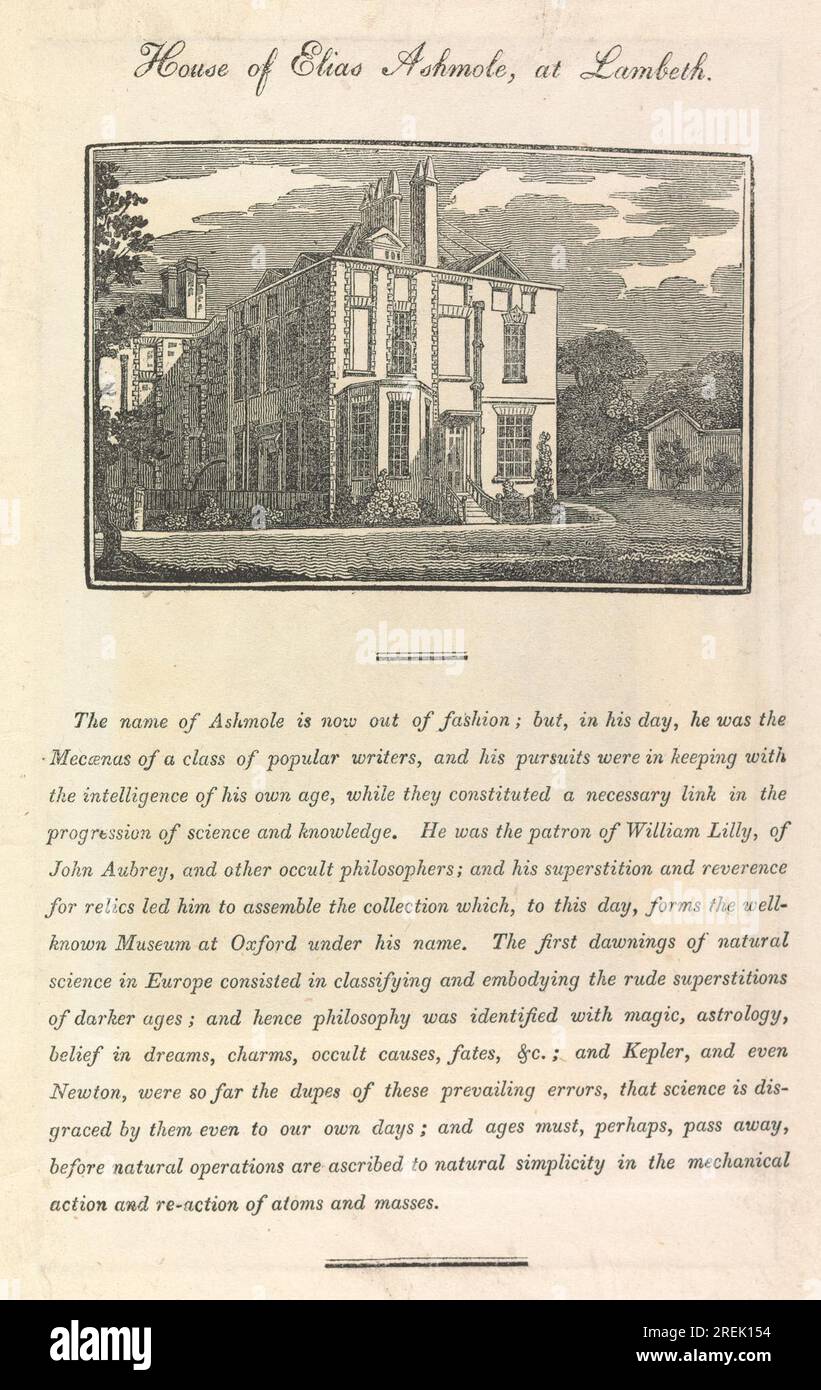 Maison d'Elias Ashmole, à Lambeth ; page 14 (Volume un) par Matthew Urlwin Sears Banque D'Images