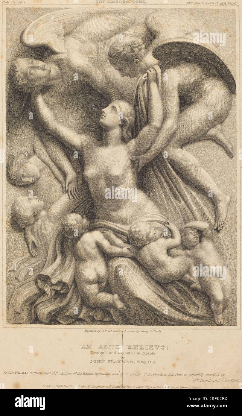 'William Bond d'après Henry Corbould d'après John Flaxman, Thy Kingdom Come (Monument à Sir Thomas Barting), publié en 1810, gravure sur stipple, Rosenwald Collection, 1980.45.1740' Banque D'Images