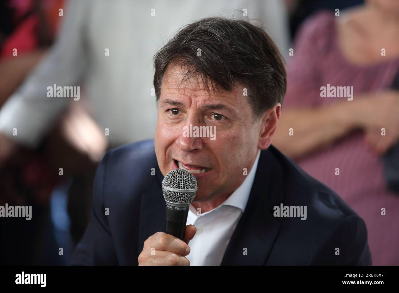 Giuseppe Conte a Venafro per sostenere il candidato Roberto Gravina. Venafro, Italie. 21 giugno 2023 Banque D'Images
