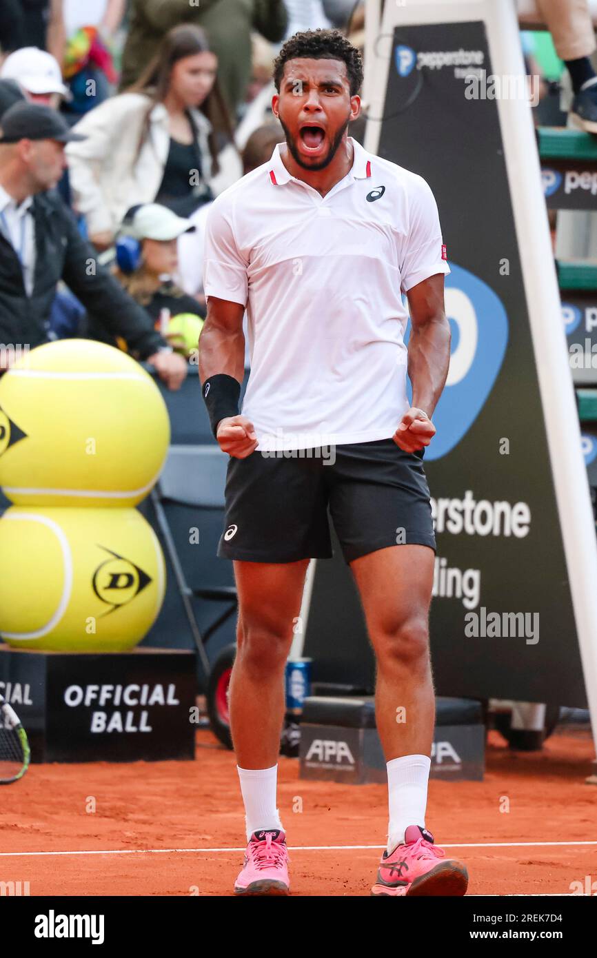 Hambourg, Allemagne. 28 juillet 2023. Le joueur de tennis français Arthur fils au tournoi de tennis européen de Hambourg 2023. Frank Molter/Alamy Live News Banque D'Images
