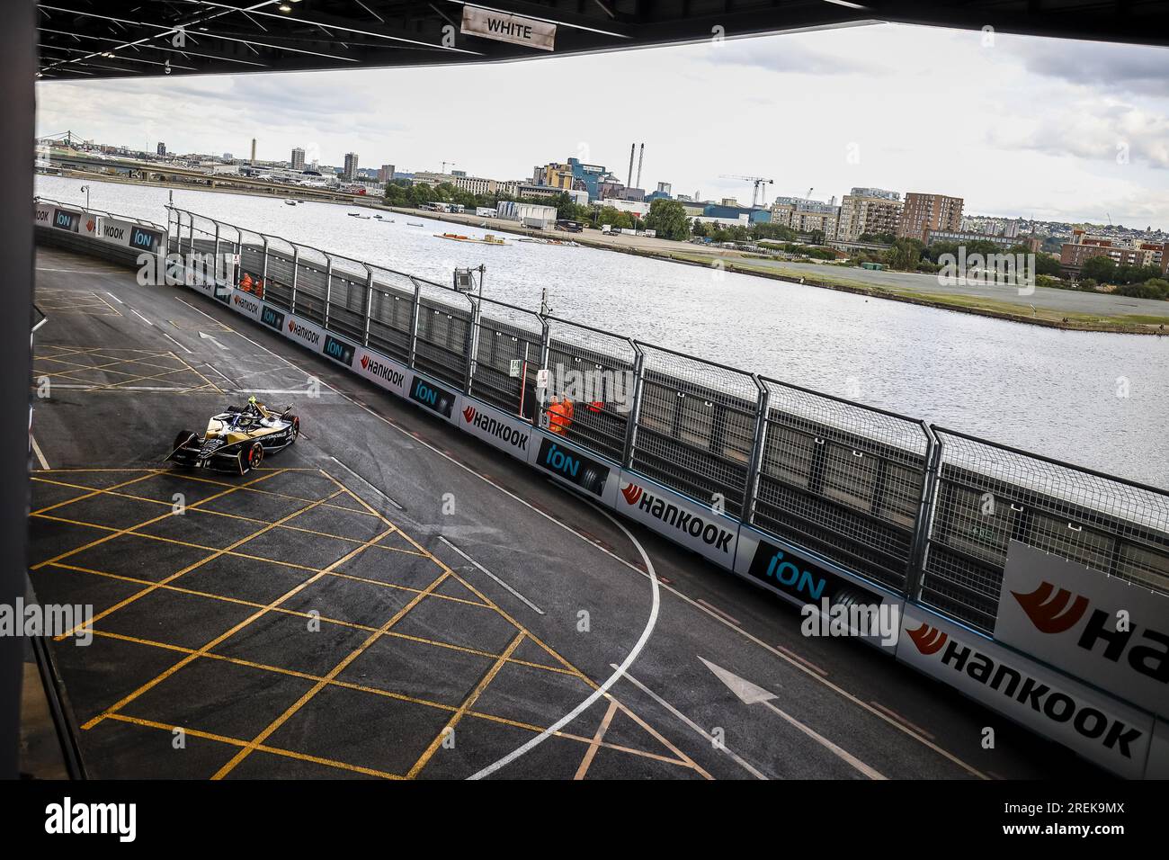 Lors de l'ePrix Hankook London 2023, 12e réunion du Championnat du monde ABB FIA Formula E 2022-23, sur l'Excel London du 29 au 30 juillet 2023 à Londres, Royaume-Uni Banque D'Images