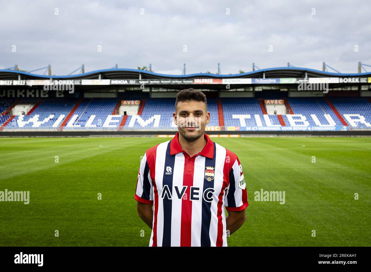 TILBURG- 28-07-2023. Stade Koning Willem II. Raffael Behounek signe chez Willem II (photo Pro Shots/Sipa USA) crédit : SIPA US/Alamy Live News Banque D'Images
