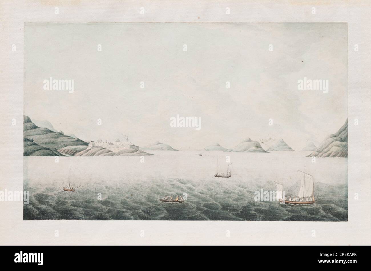 Vistas da Baía do Rio de Janeiro 1795 par Sydenham Edwards Banque D'Images