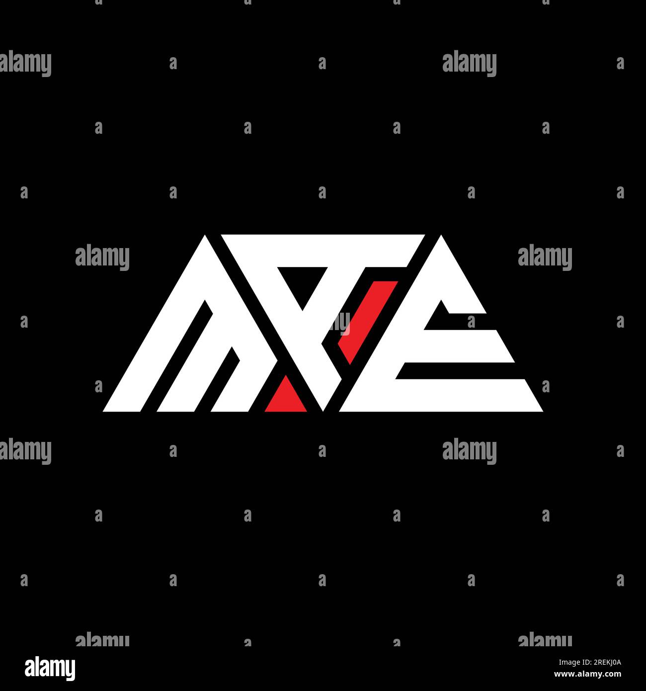 Conception de logo de lettre triangle MAE avec forme de triangle. Monogramme de conception de logo de triangle de MAE. Modèle de logo vectoriel de triangle de MAE avec la couleur rouge. MAE triangul Illustration de Vecteur