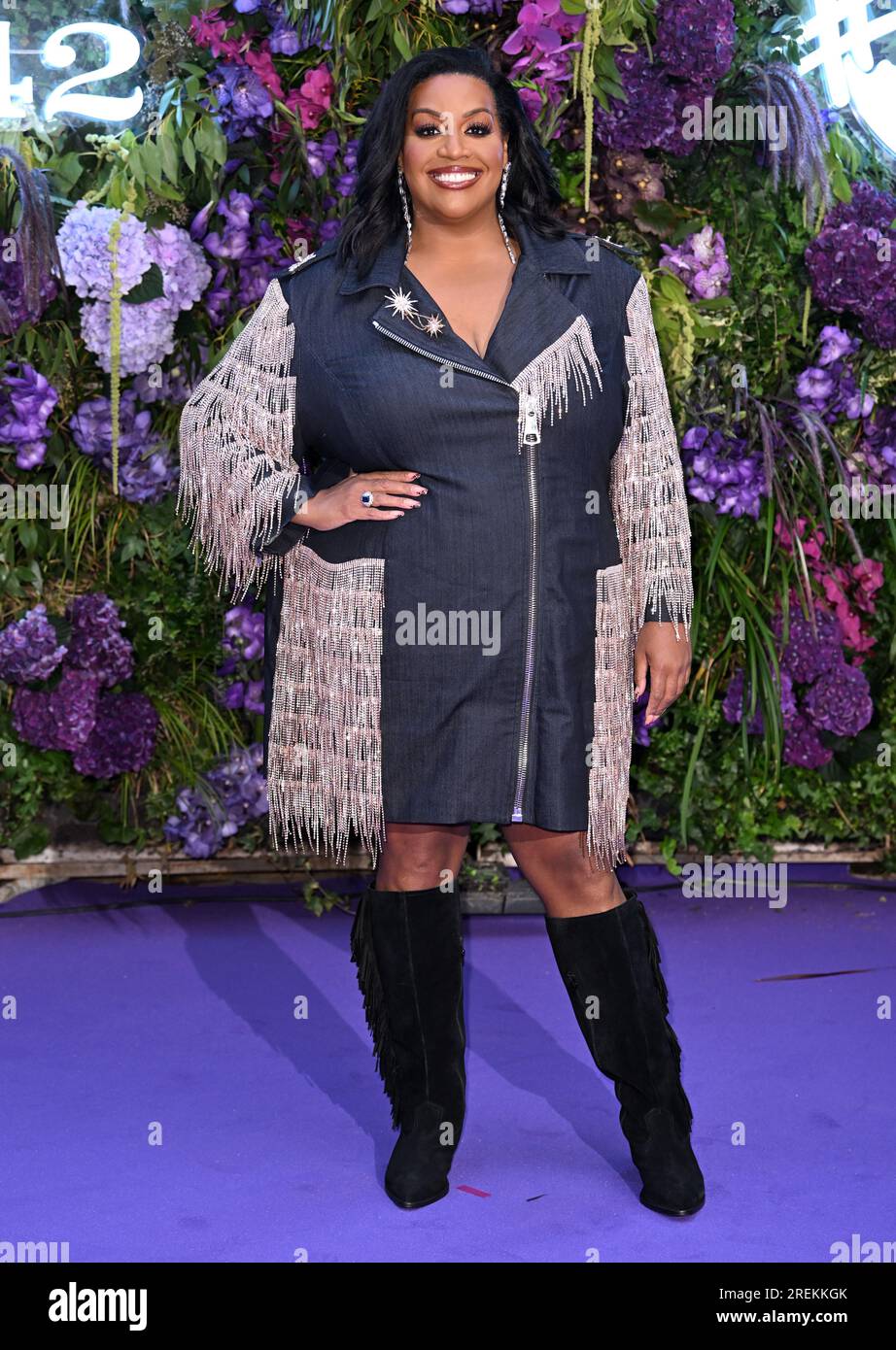 Londres, Royaume-Uni. 28 juillet 2023. Alison Hammond arrive au Mike Gala, 30e anniversaire de Stormzy avec le Biltmore Mayfair, LXR Hotels & Resorts et Don Julio 1942, Londres. Crédit : Doug Peters/EMPICS/Alamy Live News Banque D'Images