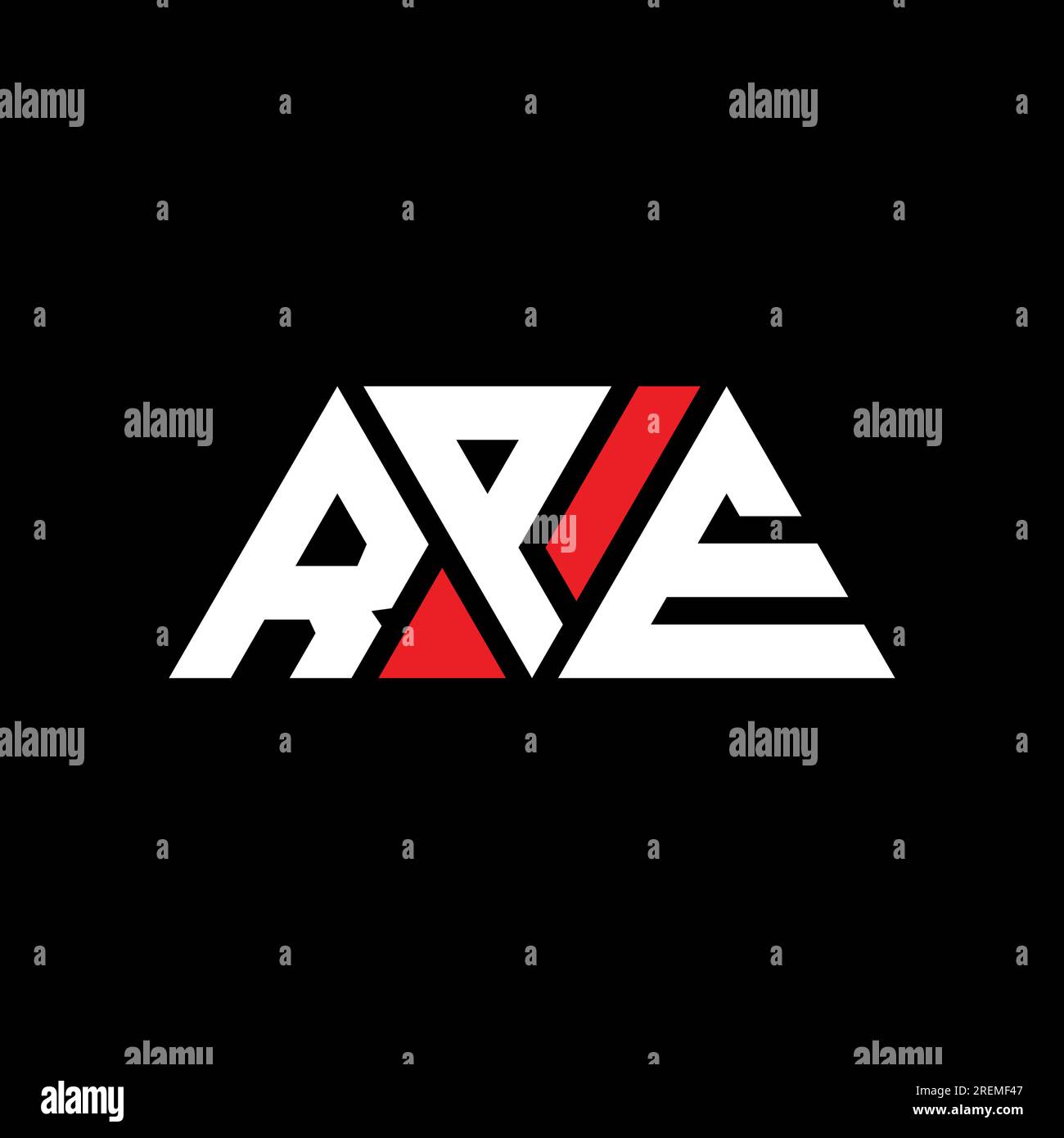 Logo de lettre triangle RPE avec forme de triangle. Monogramme de conception de logo de triangle de RPE. Modèle de logo vecteur triangle RPE avec couleur rouge. RPE triangul Illustration de Vecteur