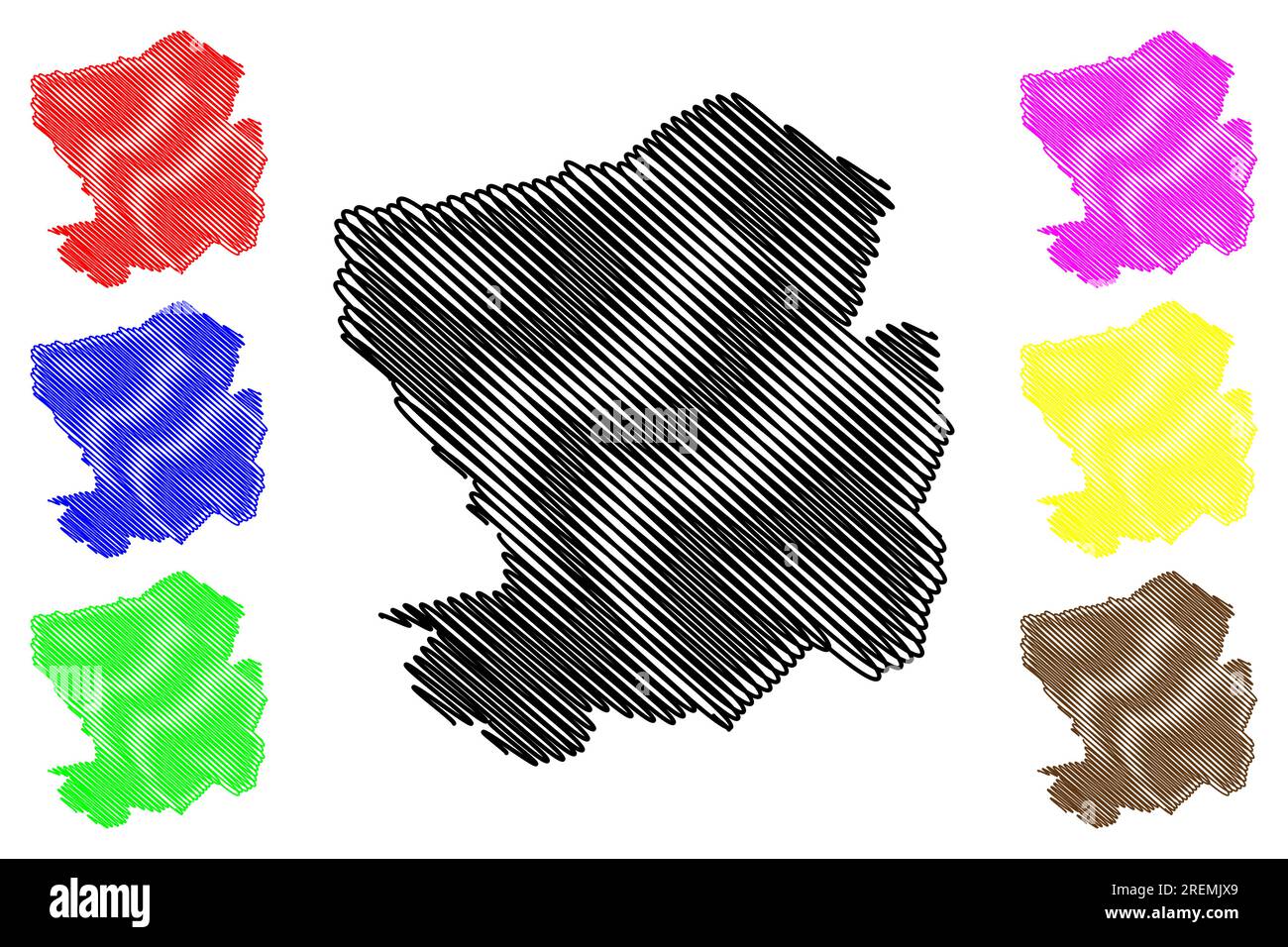 District non métropolitain de Nuneaton et Bedworth, Borough (Royaume-Uni de Grande-Bretagne et d'Irlande du Nord, comté cérémonial Warwickshire ou Wark Illustration de Vecteur