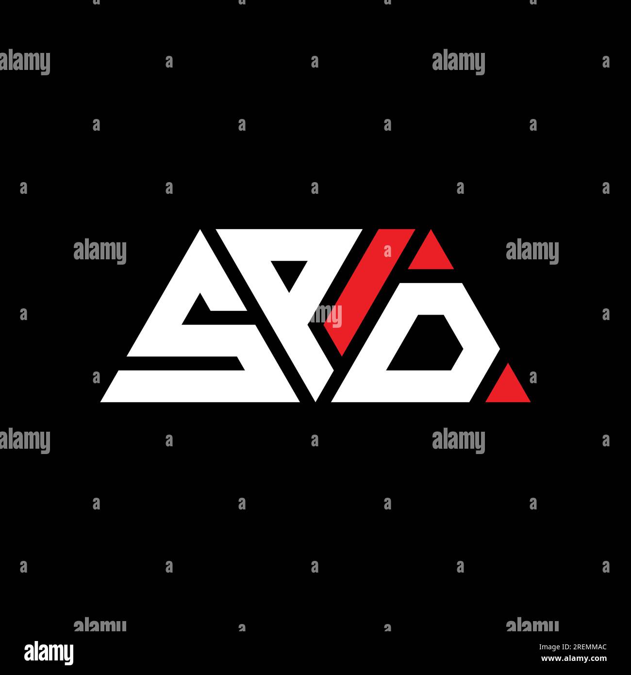 Logo SPD avec lettre triangulaire en forme de triangle. Monogramme de logo triangle SPD. Modèle de logo vectoriel triangle SPD avec couleur rouge. SPD triangul Illustration de Vecteur