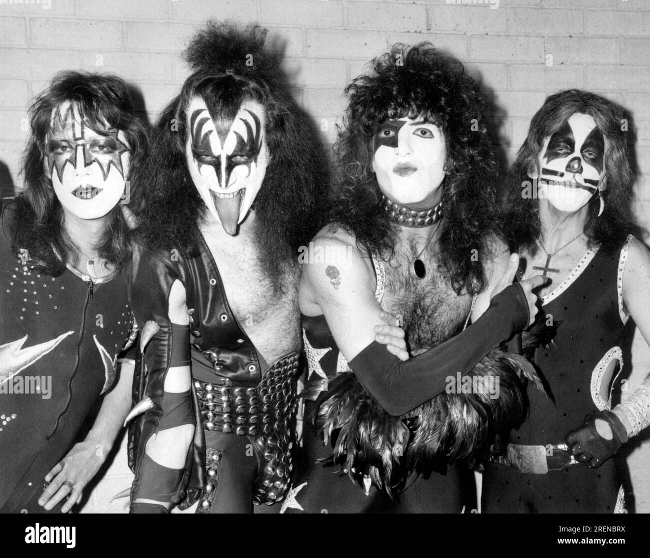 PAUL STANLEY, KISS, GENE SIMMONS, ACE FREHLEY ET PETER CRISS DANS BIOGRAPHY : KISSTORY (2021), RÉALISÉ PAR D. J. VIOLA. Crédit : a&E Television Networks / Album Banque D'Images