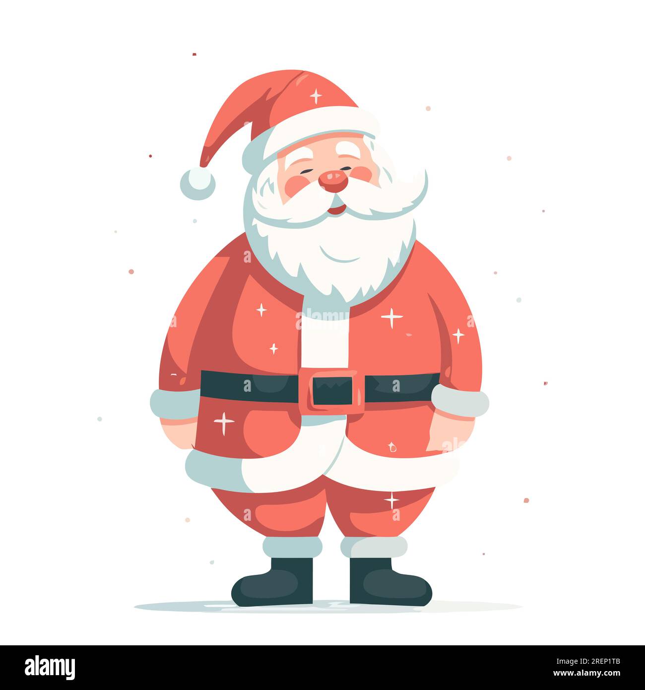 Logo du Père Noël. Dessin abstrait Père Noël. Illustration vectorielle mignonne Illustration de Vecteur