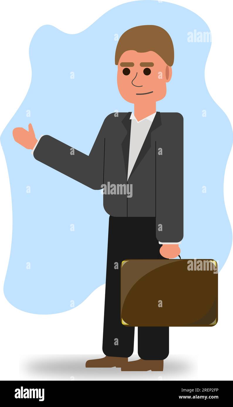 Homme avec une valise Banque d'images vectorielles - Alamy