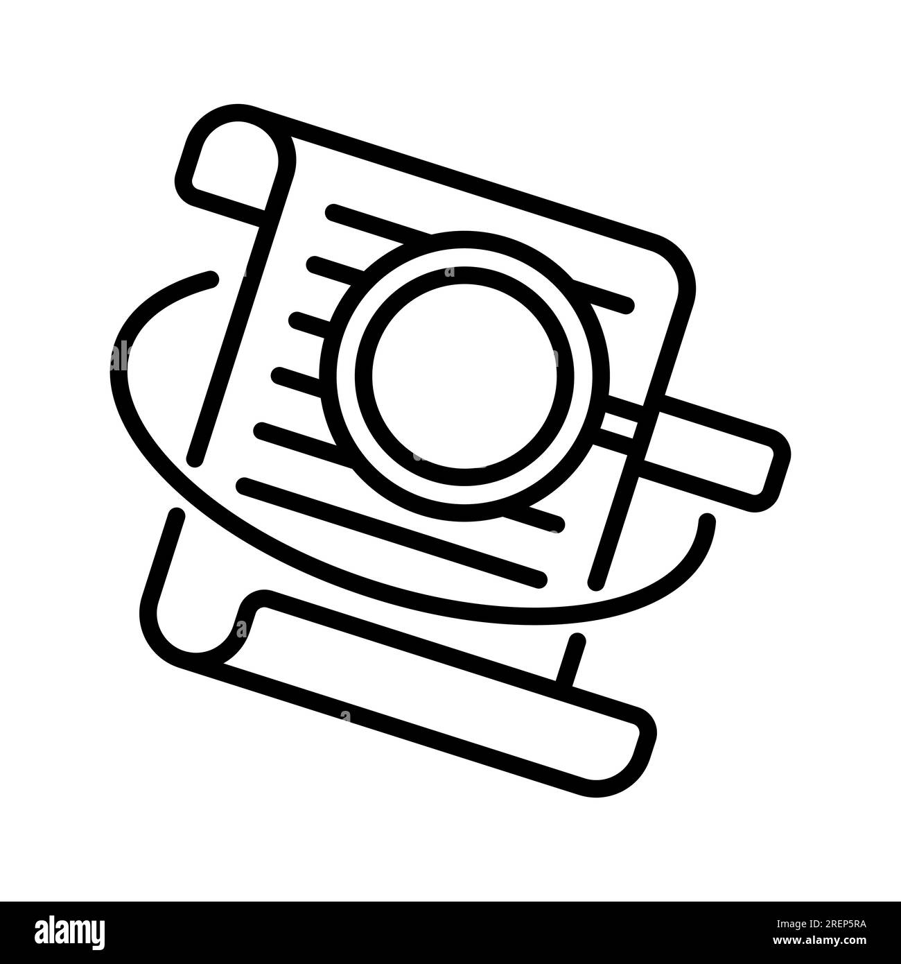 Conception de vecteur d'icône d'analyse de données dans le style de ligne Illustration de Vecteur