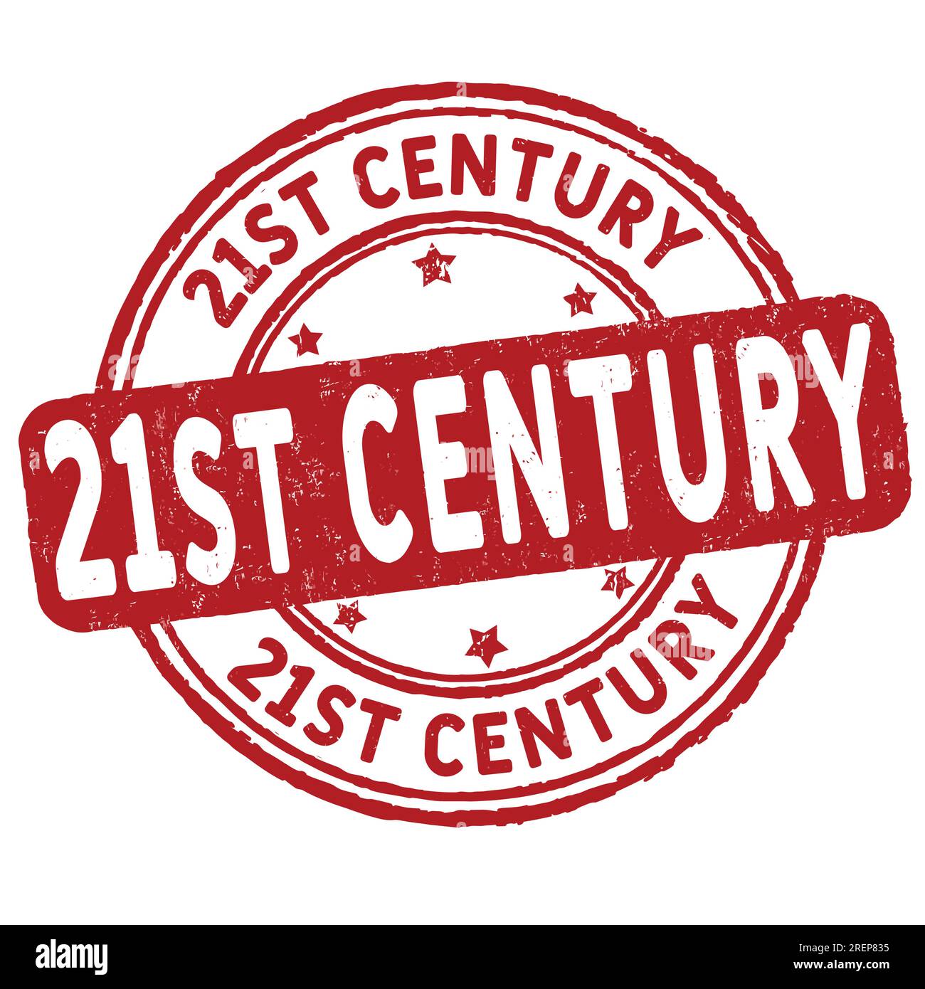 timbre en caoutchouc grunge du 21e siècle sur fond blanc, illustration vectorielle Illustration de Vecteur