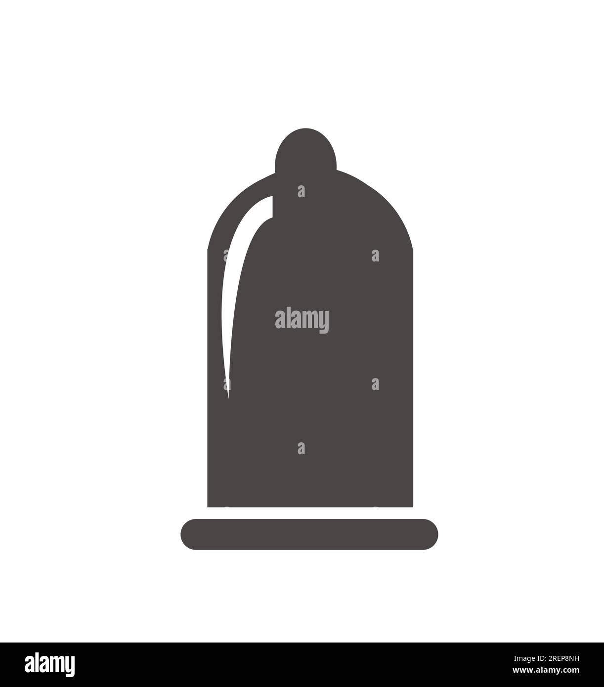 Icône de vecteur de préservatif, symbole de protection Illustration de Vecteur