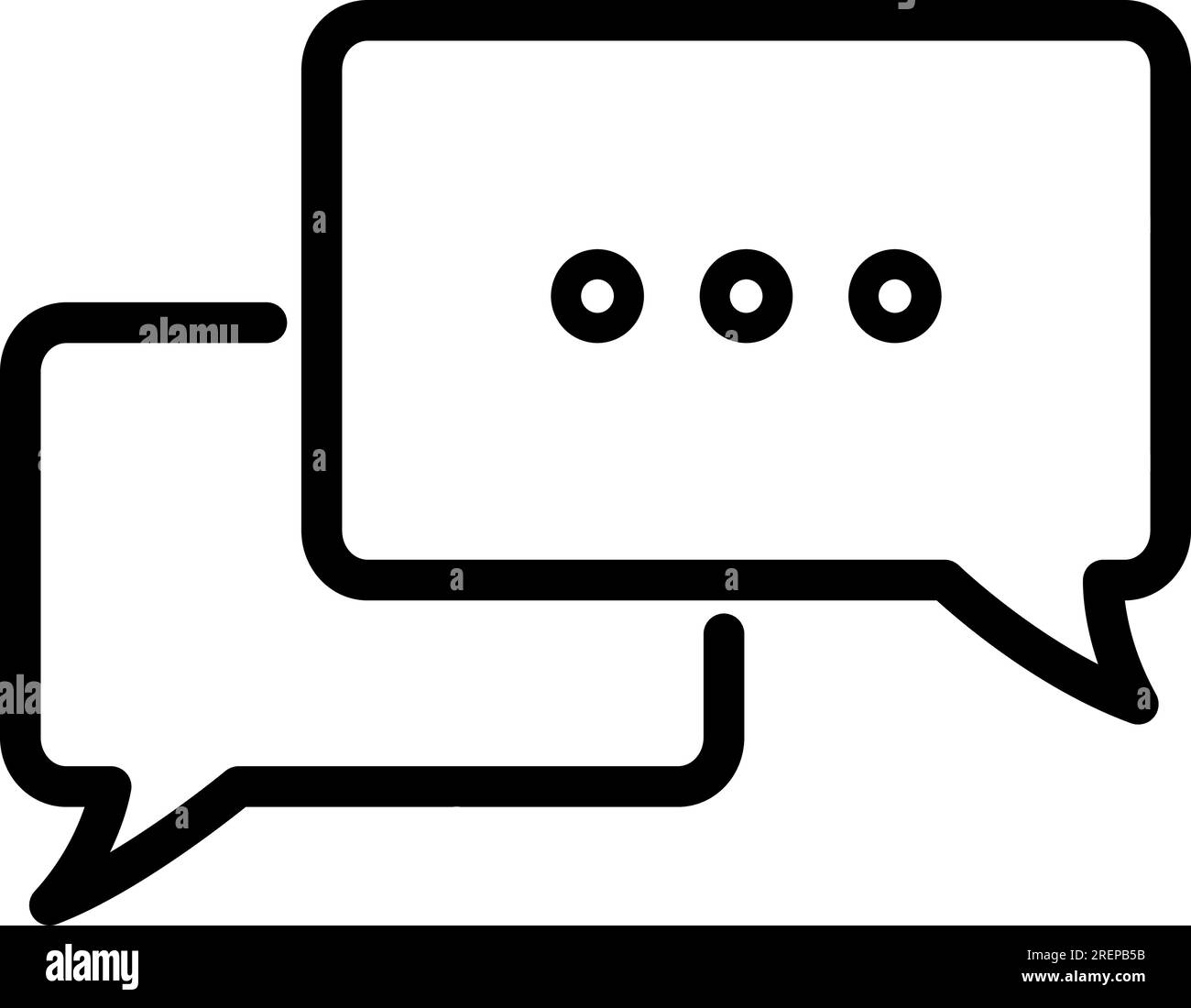 Icône de commentaire linéaire comme symbole de communication pour la conception Web Illustration de Vecteur