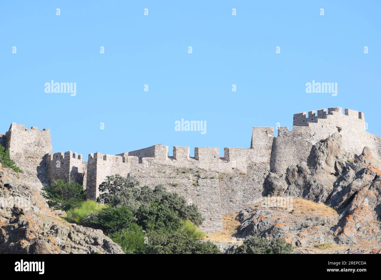 Château de Myrina à Lemnos Banque D'Images