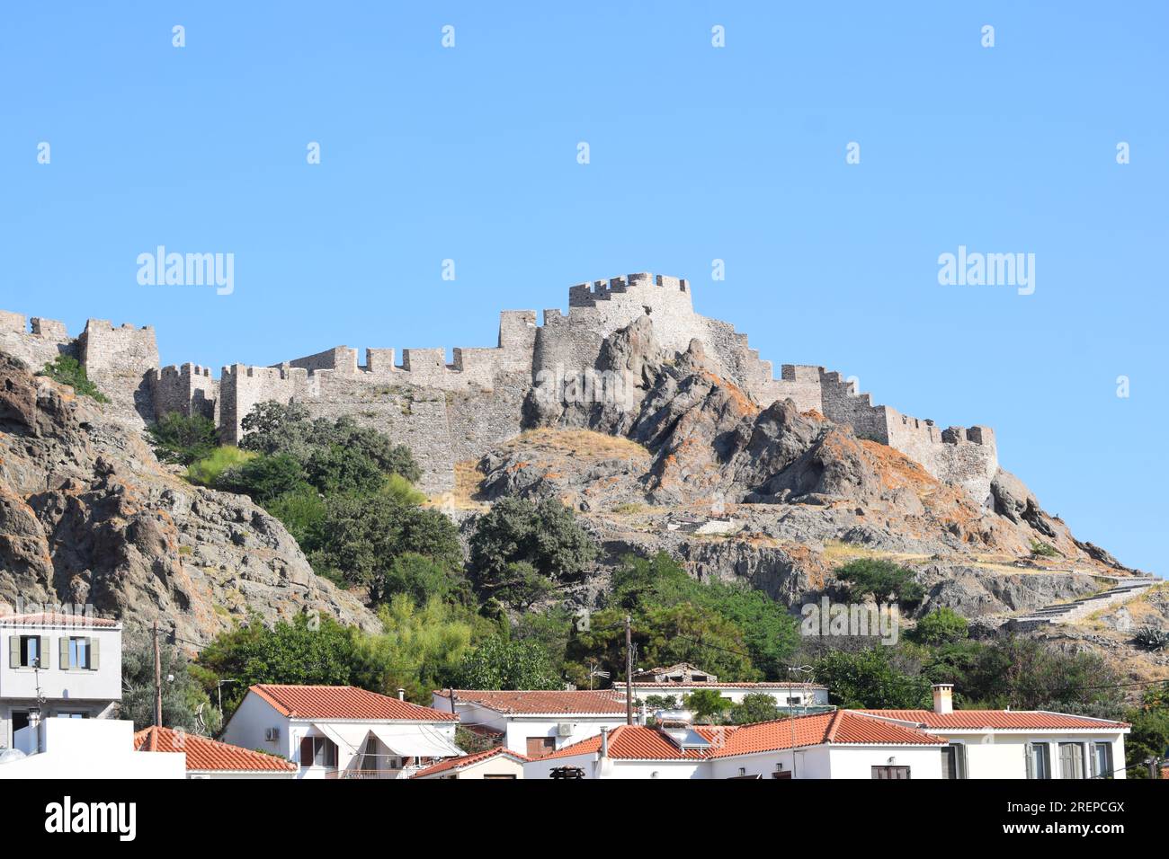 Château de Myrina à Lemnos Banque D'Images