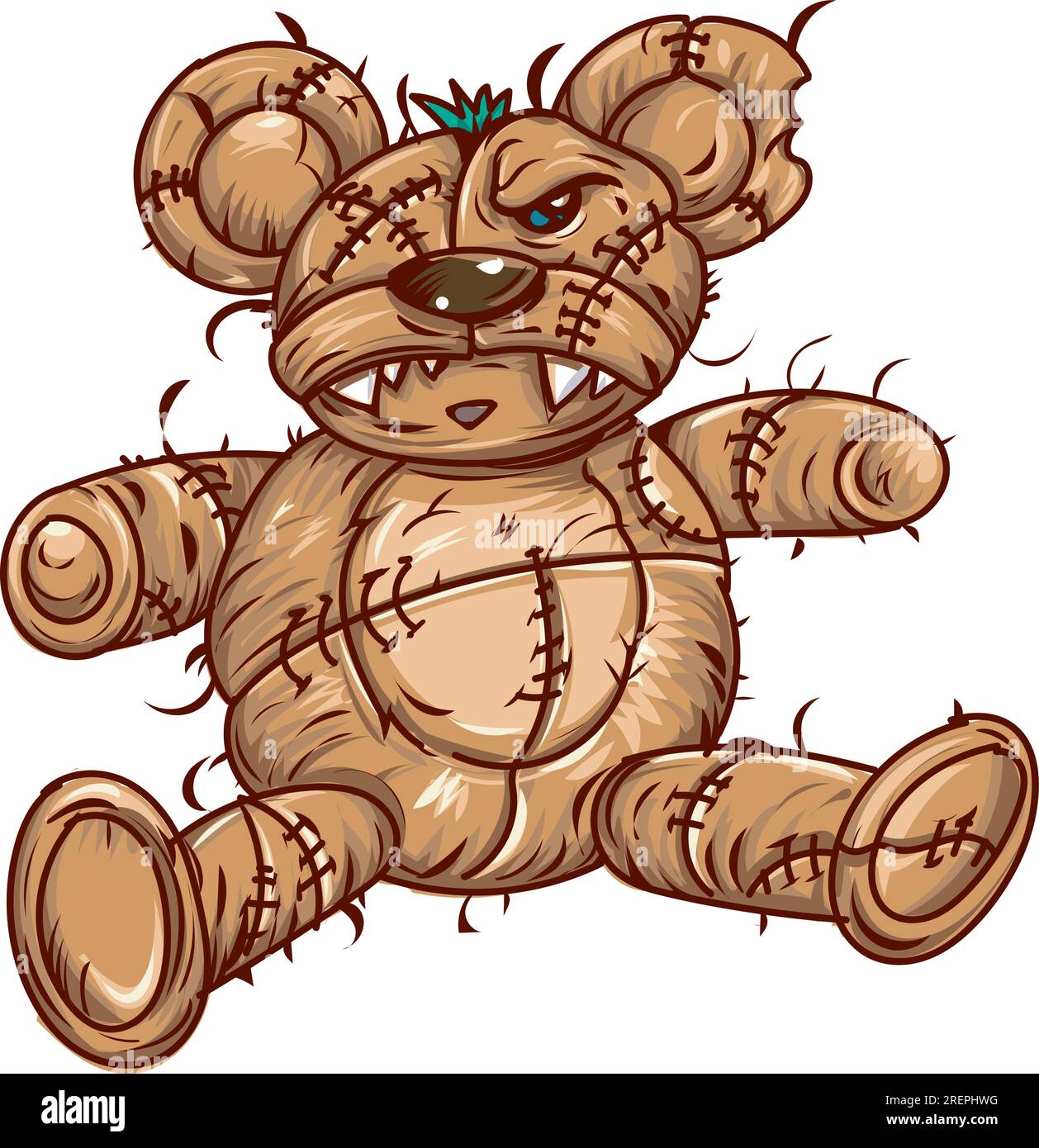 Ours en peluche poupée halloween édition vecteur mignon Illustration de Vecteur