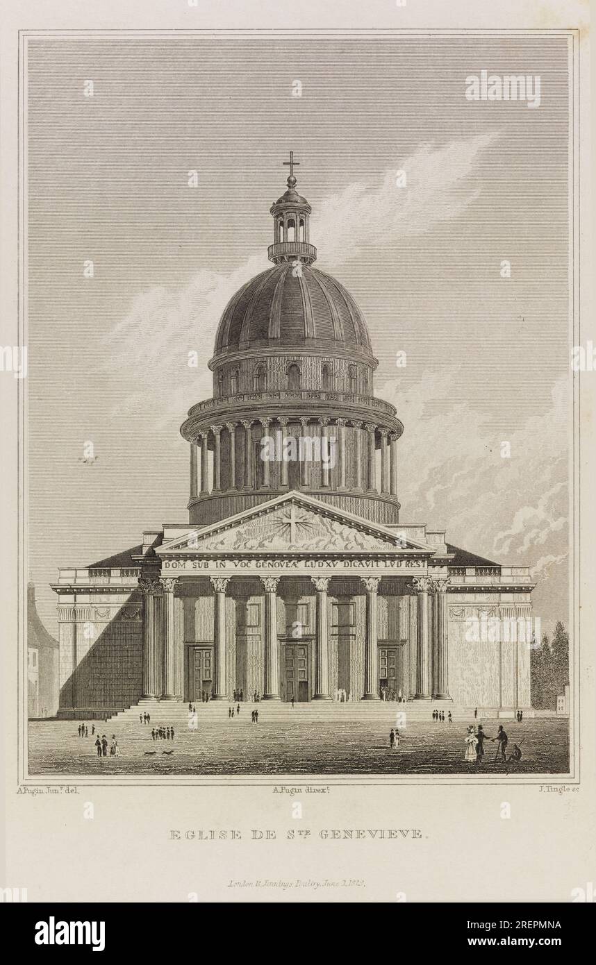 Église Sainte-Geneviève 1829 par Augustus Pugin Banque D'Images
