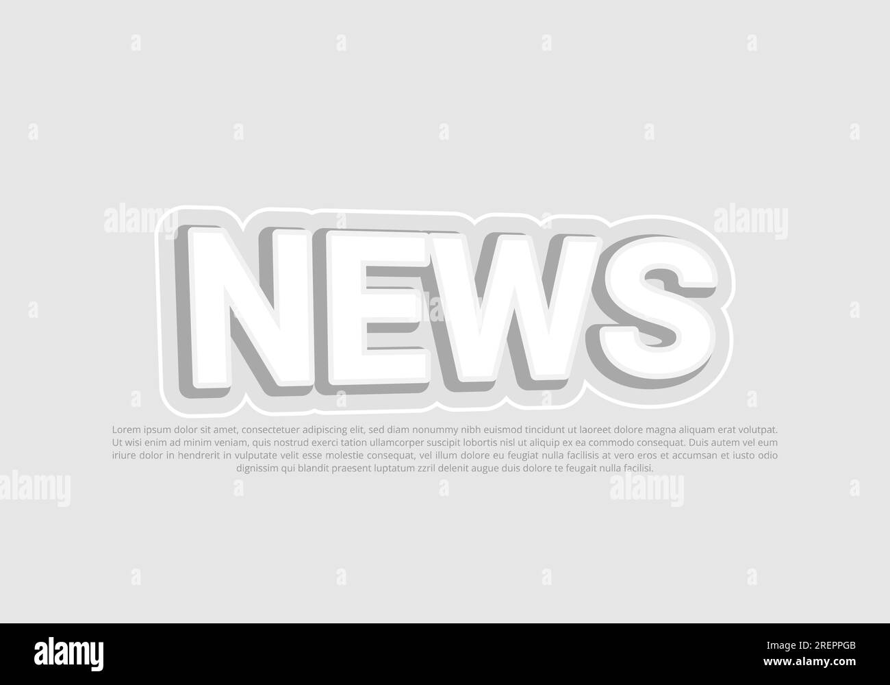 Modèle d'effet de texte croustillant avec style gras 3D pour logo Pro Vector Illustration de Vecteur