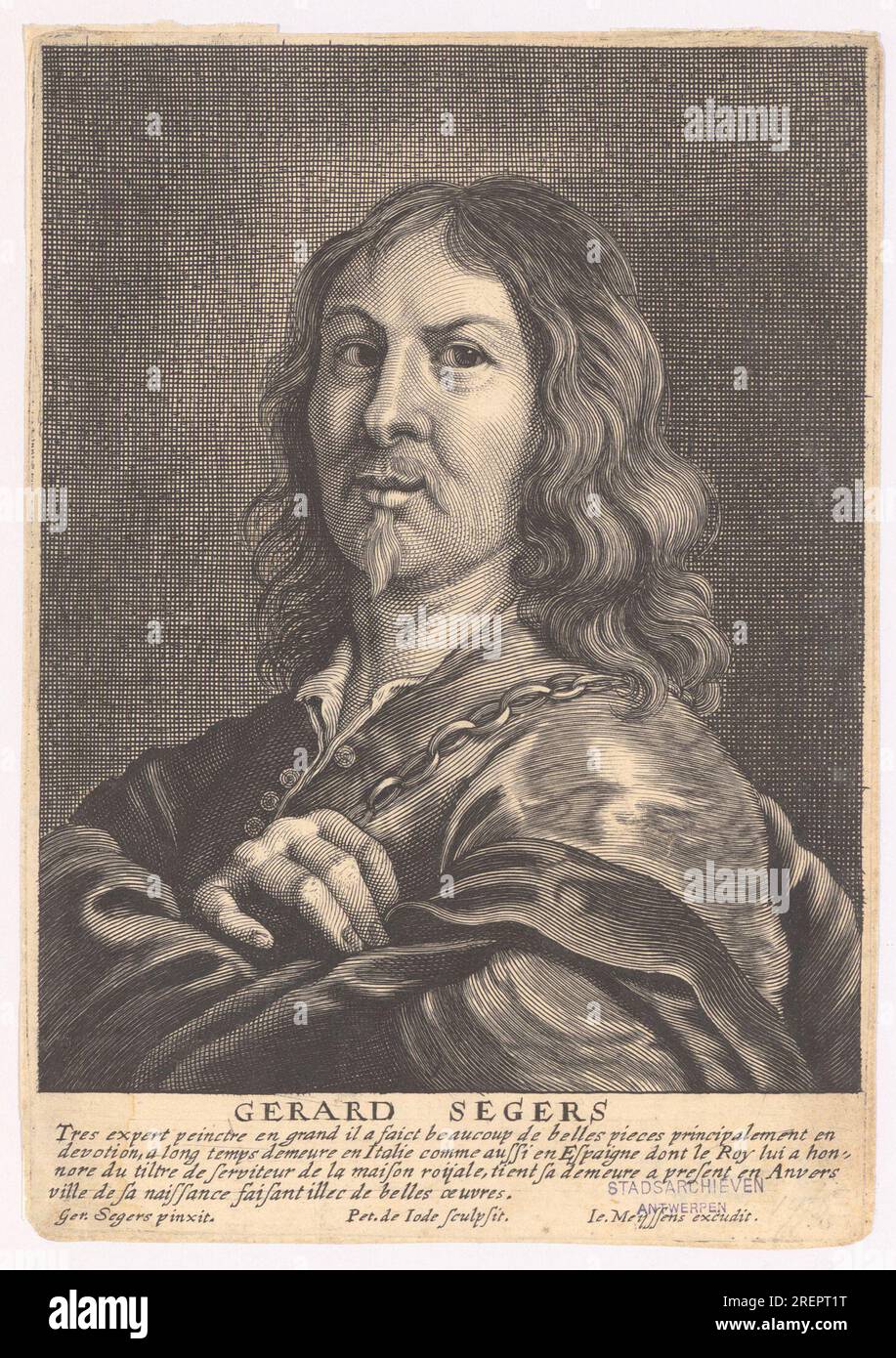 Seghers, Gerard (1591-1651) ; schilder, tekenaar en kopiist 1649 par Pieter de Jode II Banque D'Images