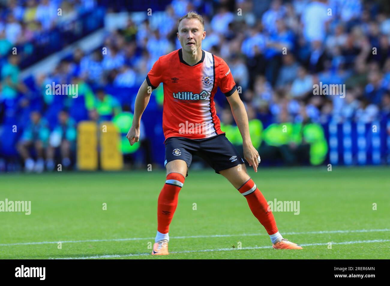Sheffield, Royaume-Uni. 29 juillet 2023. L'attaquant de Luton Town Cauley Woodrow (10) lors du match amical de pré-saison Sheffield Wednesday FC vs Luton Town FC au Hillsborough Stadium, Sheffield, Royaume-Uni le 29 juillet 2023 Credit : Every second Media/Alamy Live News Banque D'Images