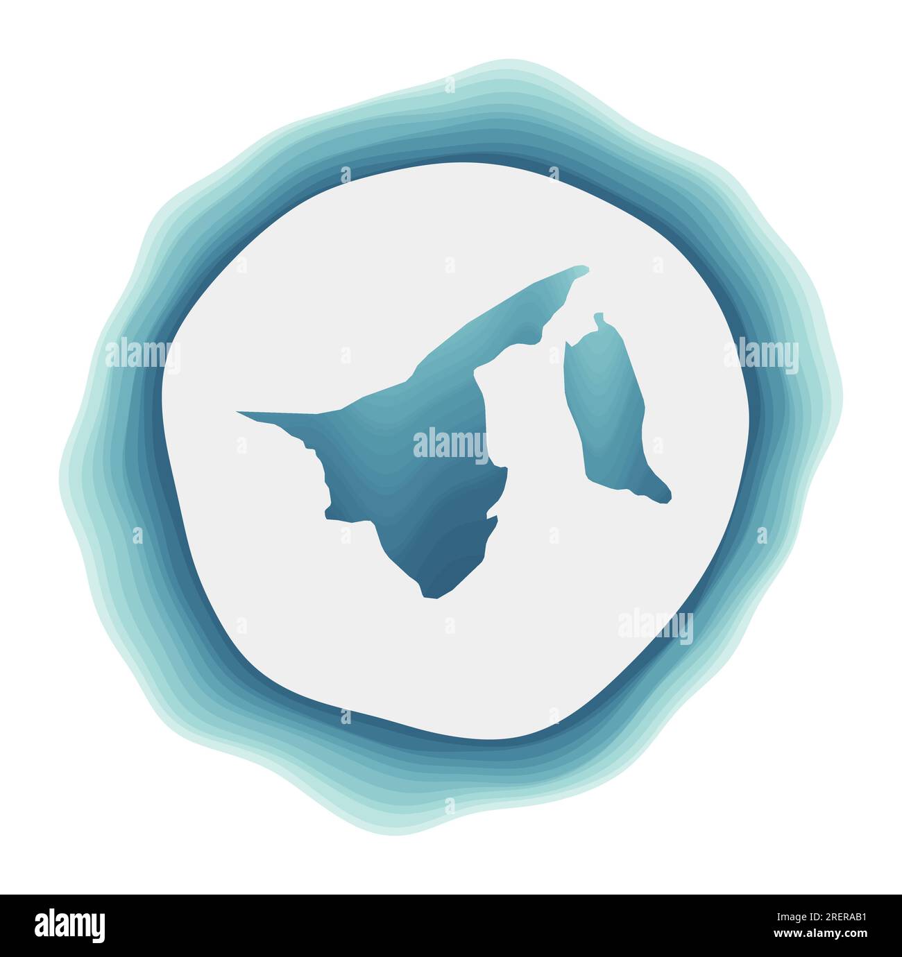 Logo Brunei. Badge du pays. Panneau circulaire superposé autour de la forme de la frontière Brunei. Belle illustration vectorielle. Illustration de Vecteur
