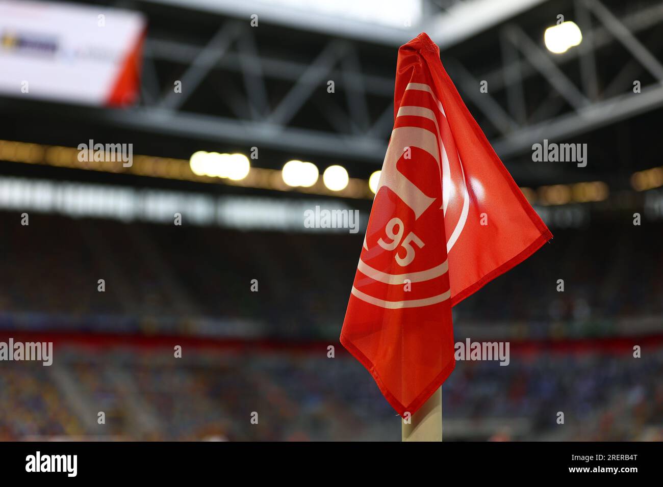 Düsseldorf, Allemagne, 29.07.2023. Fortuna Duesseldorf vs Hertha BSC, football, 2. Bundesliga, 1. Journée, saison 2023/2024. LES RÈGLEMENTS DU MERKUR SPIEL-ARENA DFL INTERDISENT TOUTE UTILISATION DE PHOTOGRAPHIES COMME SÉQUENCES D’IMAGES ET/OU QUASI-VIDÉO. Crédit : newsNRW / Alamy Live News Banque D'Images